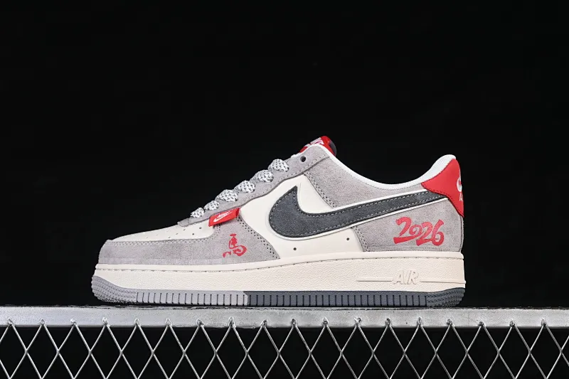 All categories Nk Air Force 1 Air Force series Nk Air Force 1 Low Air Force low-top Nike Air Force 1'07 Low Year of the Horse limited edition Gray-red texture Air Force 1 low-top casual sneakers HT5088-628